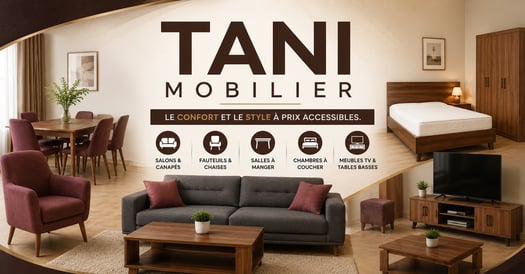Meubles modernes et fonctionnels pour aménager votre salon, votre chambre et votre salle à manger à Djibouti.