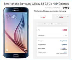 Samsung Galaxy S6 32Go Noir