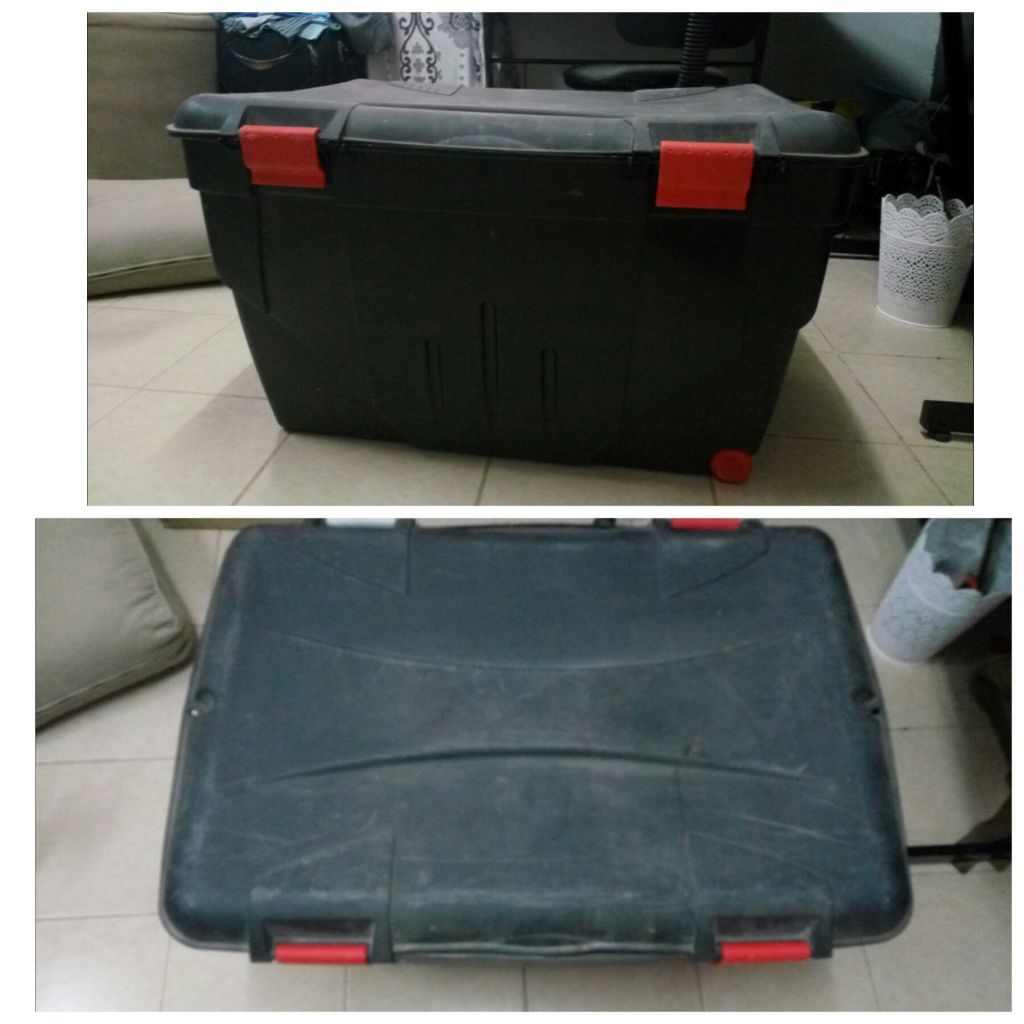 Grande Caisse De Rangement Avec Sac Coton Et Roulettes Par TitoM Sur L'Air Du Bois