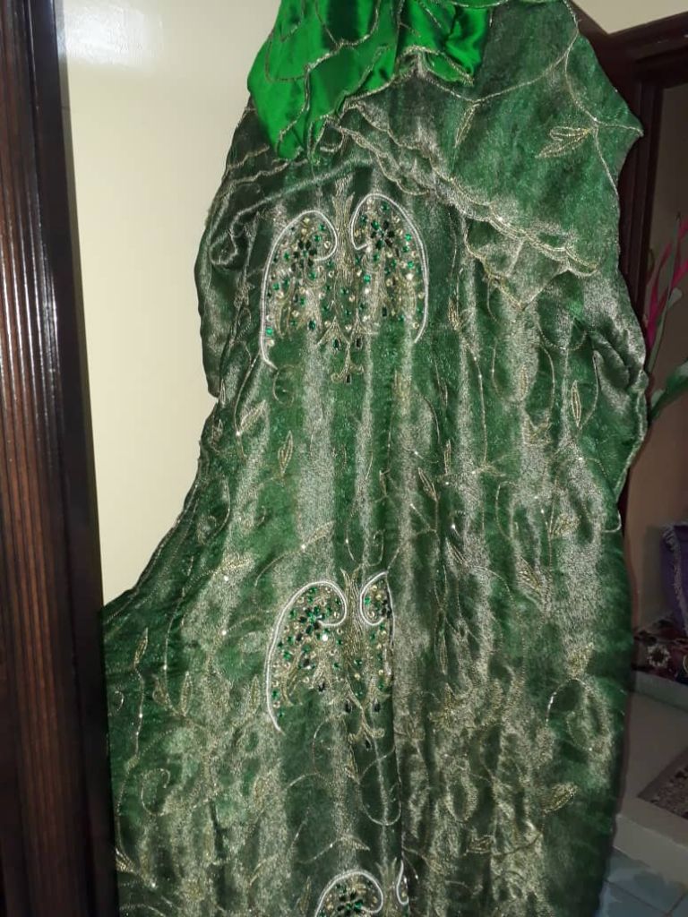 Boubou vert pour mariée à Djibouti