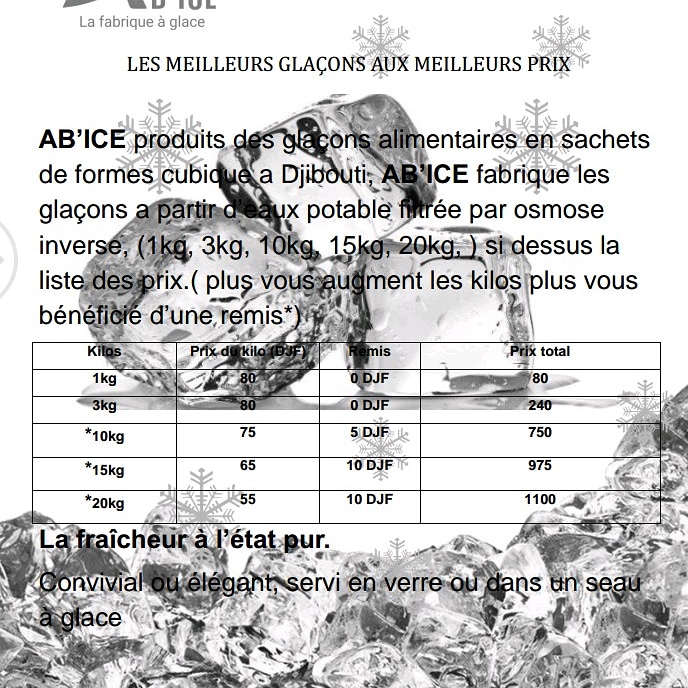 Glaçant en sache de Ab\'ice