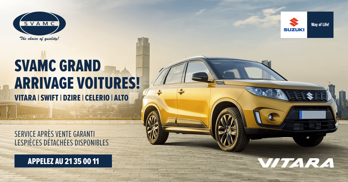 SVAMC Grand Arrivage voitures : Vitara, SWIFT, DZIRE, CELERIO, ALTO