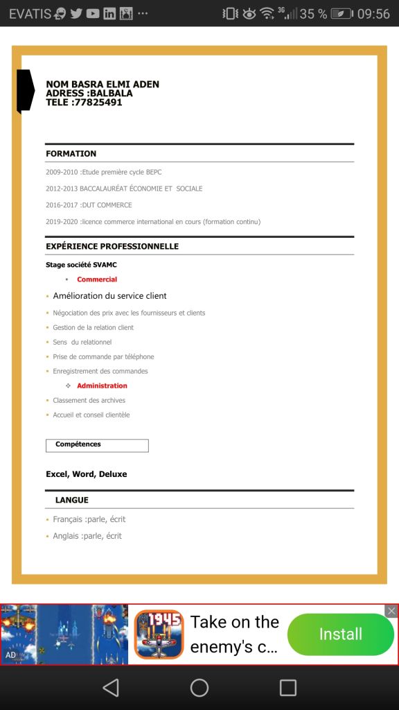 Recherche d’un emploi dans un centre commercial