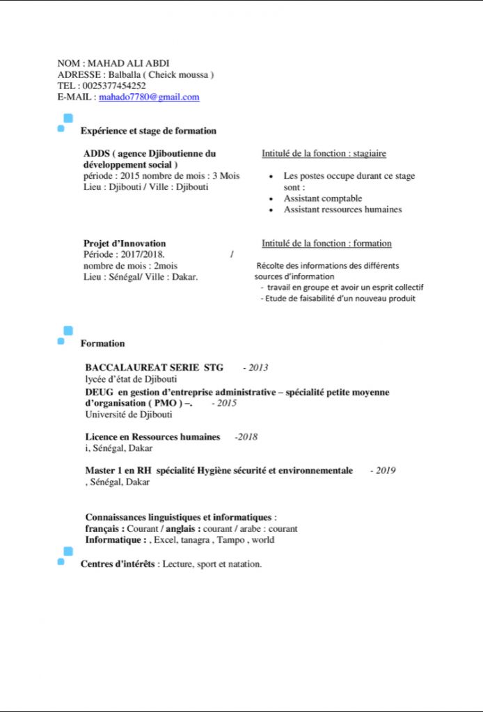 Demande d’emplois , Comptables ou Ressources Humaines