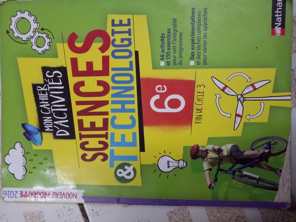 Cahier D Activités Sciences Et Technologie 6e Nathan