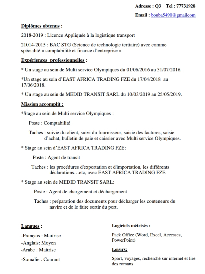 Recherche emploi assistant comptable, assistant logistique caissière réceptionniste etc...