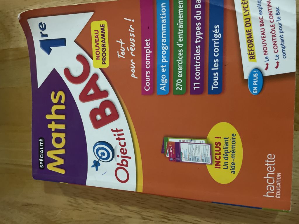 Livre de Première Spécialité Maths. à Djibouti