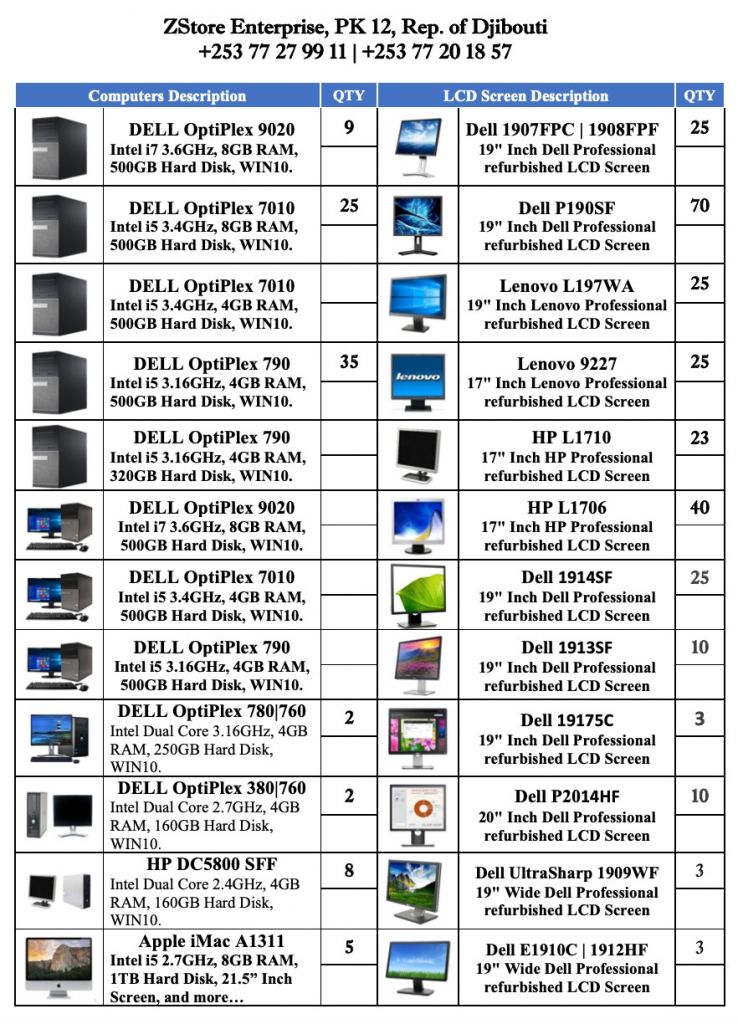 Vente d’ordinateurs