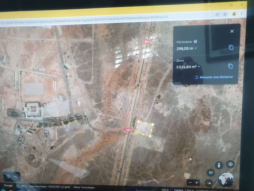 terrain 5500m2 à pk23