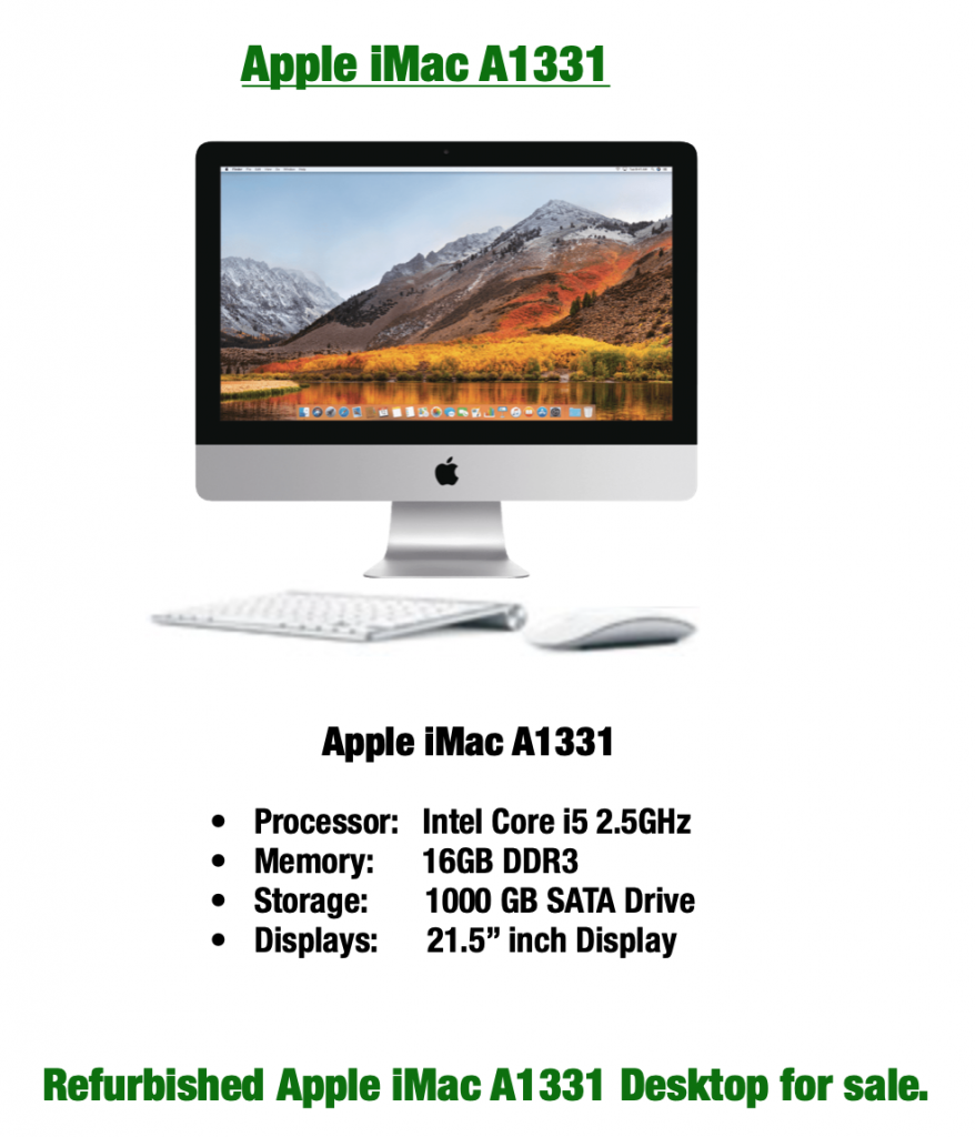 Refurbished Apple iMac A1331 AllInOne Desktop for sale à Djibouti
