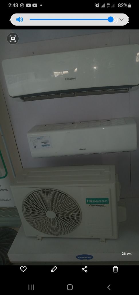 Climatieur hisense 2 chevo iverter