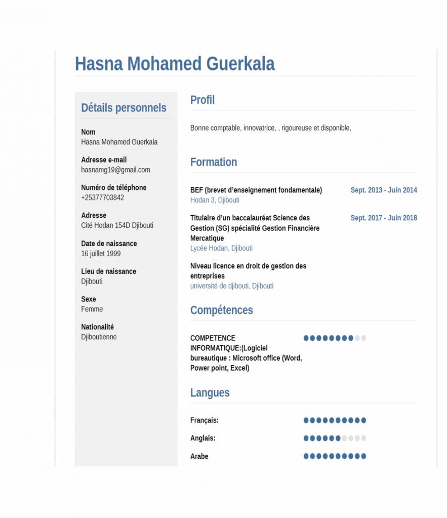 Recherche d’un emploi