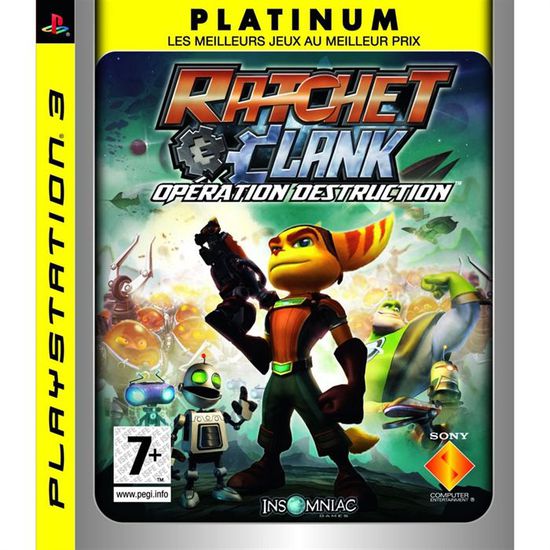 CD de jeu PS3 ratchet et clank opération destruction