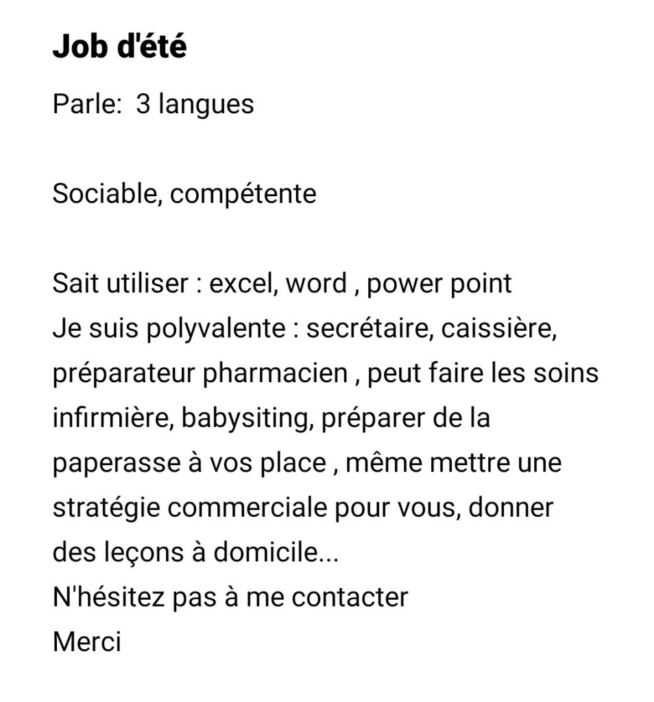 La recherche d\'un Job d\'été