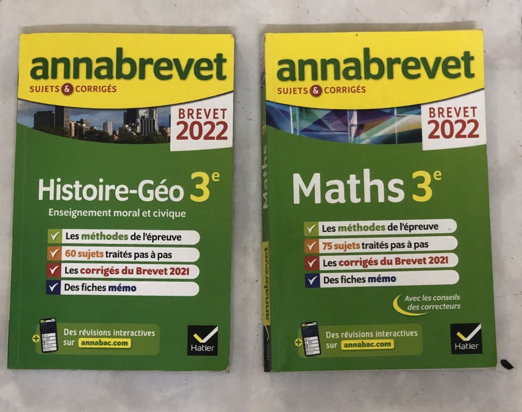 Livres annales de 3ème pour le brevet à Djibouti