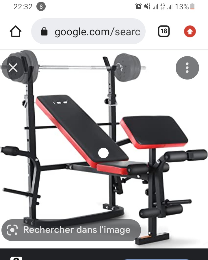 Banc de musculation.