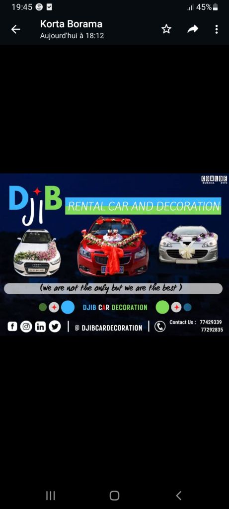 Rent car and decoration