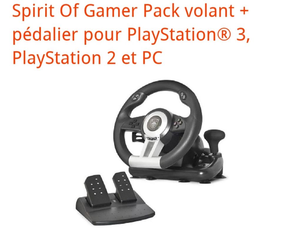 Spirit Of Gamer Pack volant + pédalier pour PlayStation® 3, PlayStation 2  et PC à Djibouti