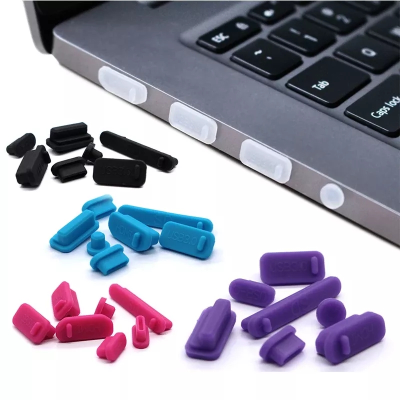12 Bouchons Anti-Poussière Avec Pompons Colorés - Pour Port USB-C De Téléphone, Déco Et Protection