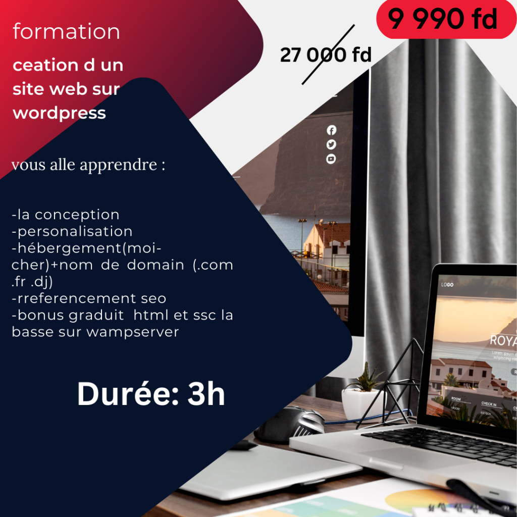 Formation de Création Site Professionnel à Djibouti