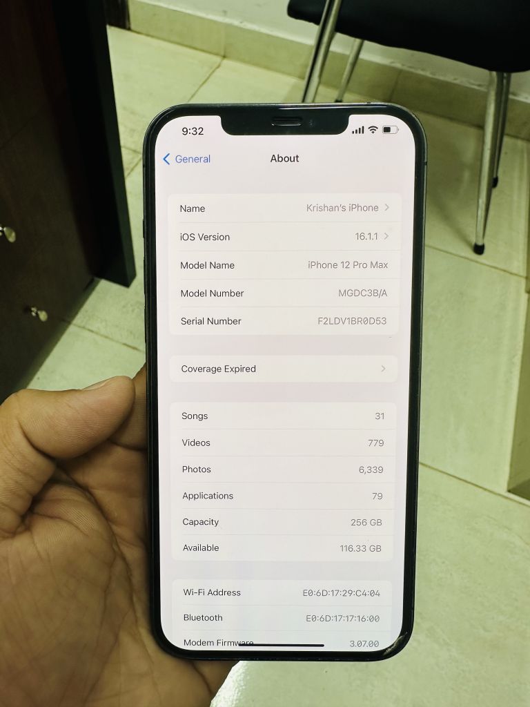 Apple Iphone 12 Pro 256 Go / Téléphone Intelligent Débloqué d'Usine Reconditionné (Grade A