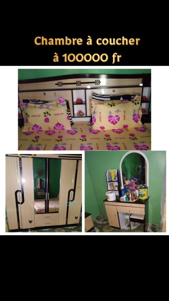 Chambre à Coucher Poupée En Bois - Jouet Ancien Années 50 (lit 55cm)