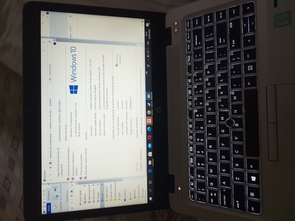 PC portable HP Core i5, avec 8 Go