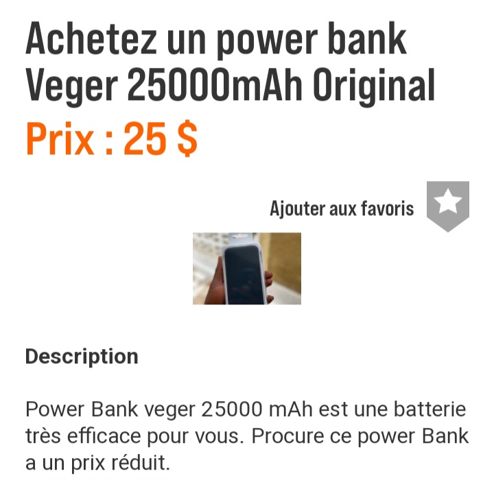 Power bank de 5000 fd