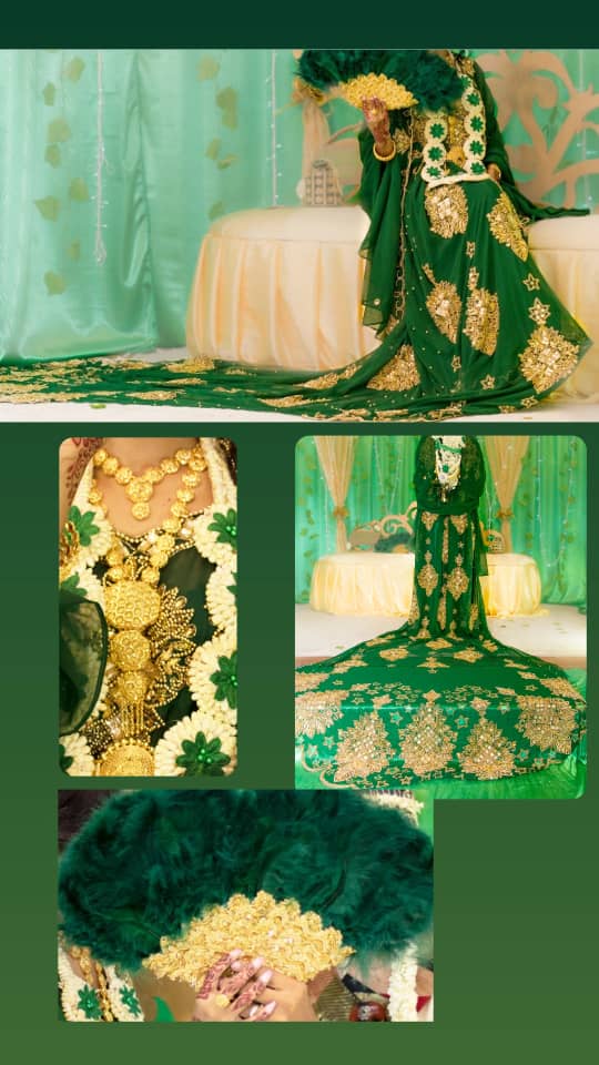 Robe verte de mariage