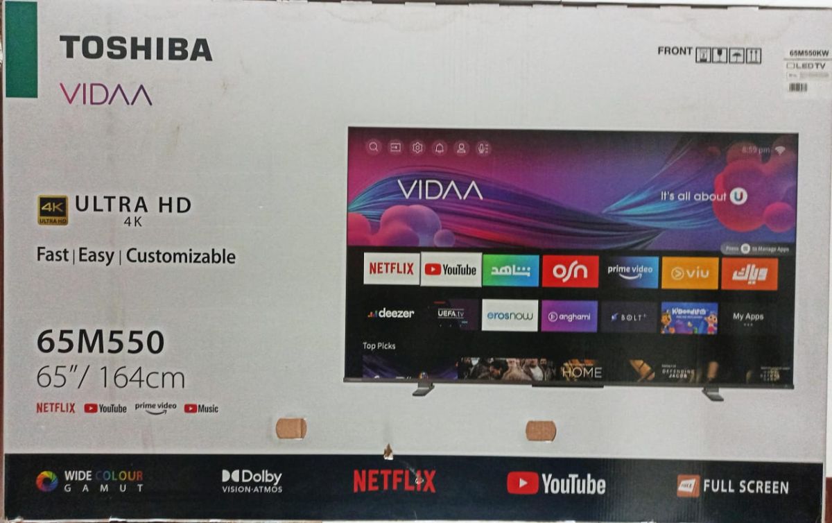 Écran plat Toshiba 65 pouces tout neuf et peu utilisé