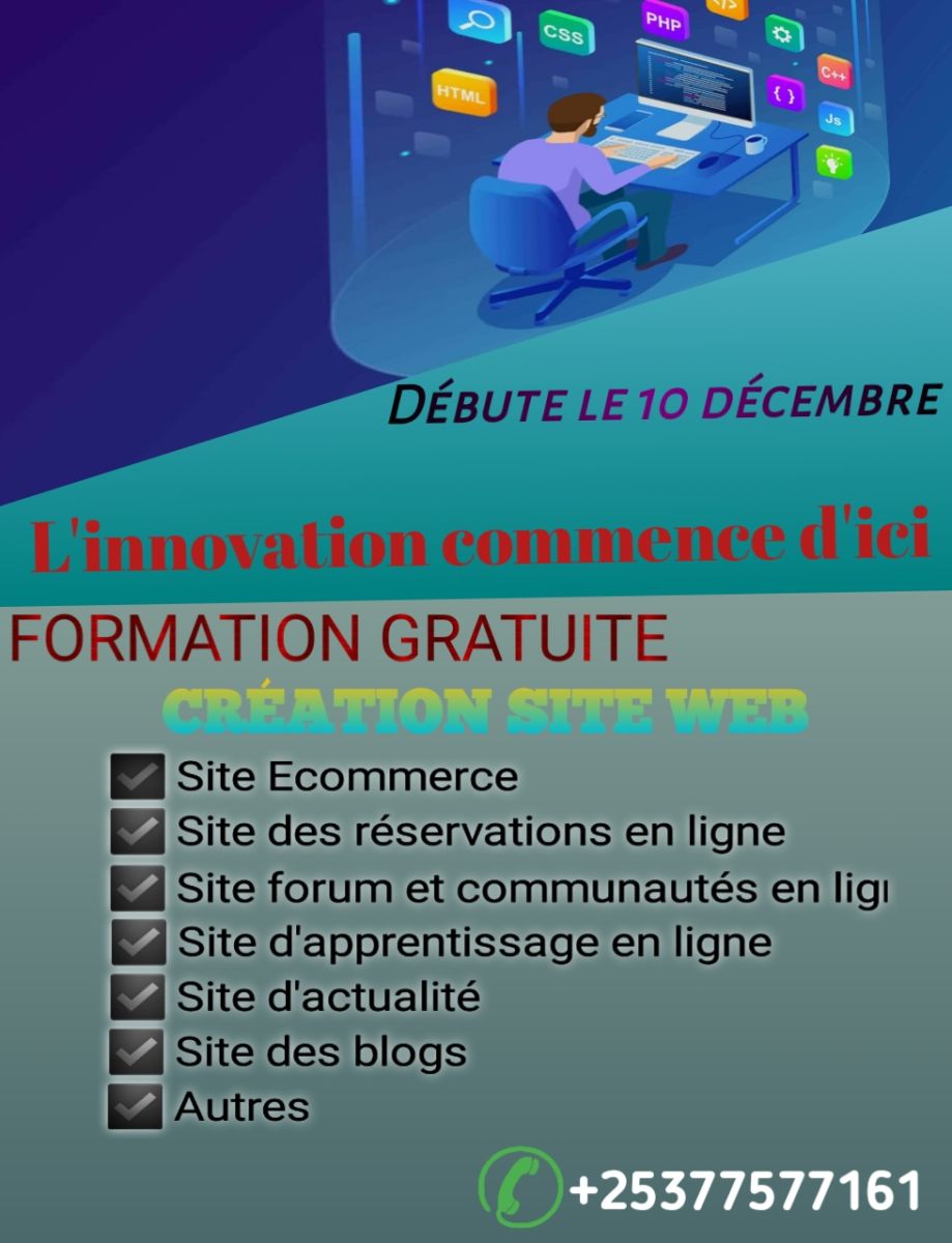 Formation gratuite sur programmation web à Djibouti