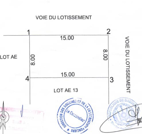 Terrain 120 m² situé à Barwaqo 2