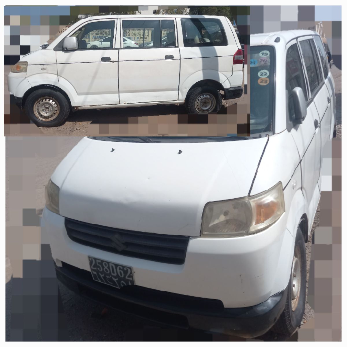 Fourgonnette moteur en panne