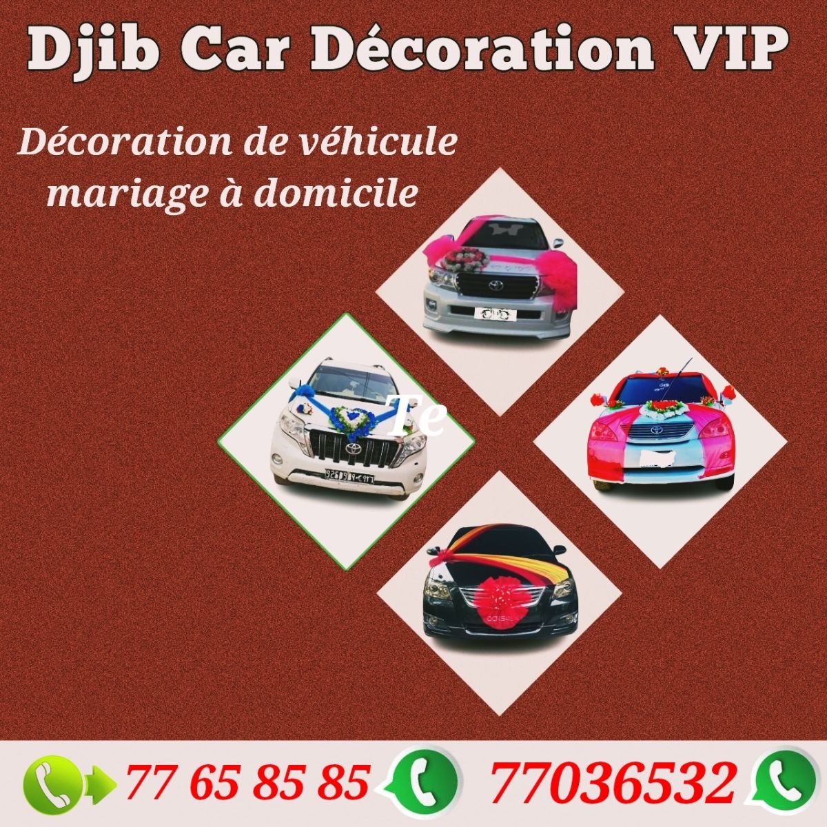 Décoration de voiture pour mariage - Djib Car Décoration à Djibouti