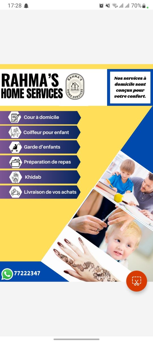 Service à domicile pour enfants et livraison de courses - Rahma\'s Home Service