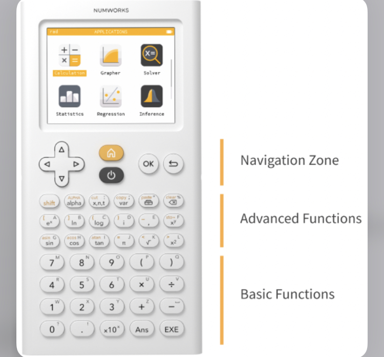 Calculatrice NumWorks, comme neuve, avec chargeur