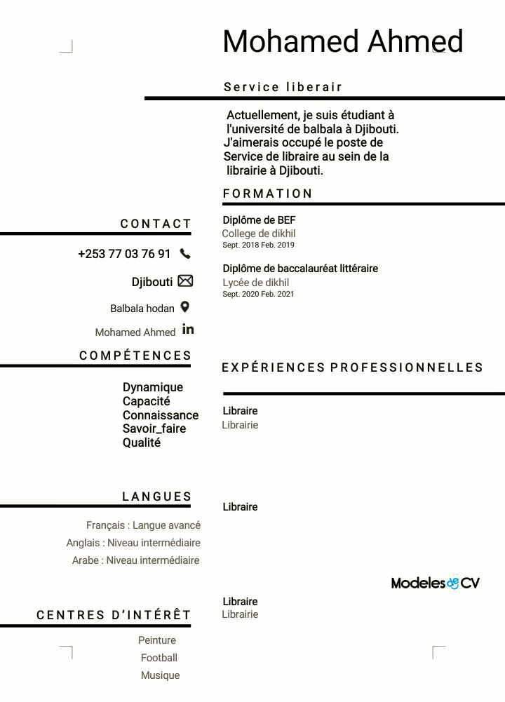 Libraire passionné de lettres modernes à la recherche d\'un poste dans une librairie