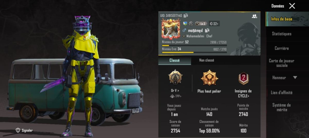 Compte PUBG à vendre - Jouez dès maintenant!