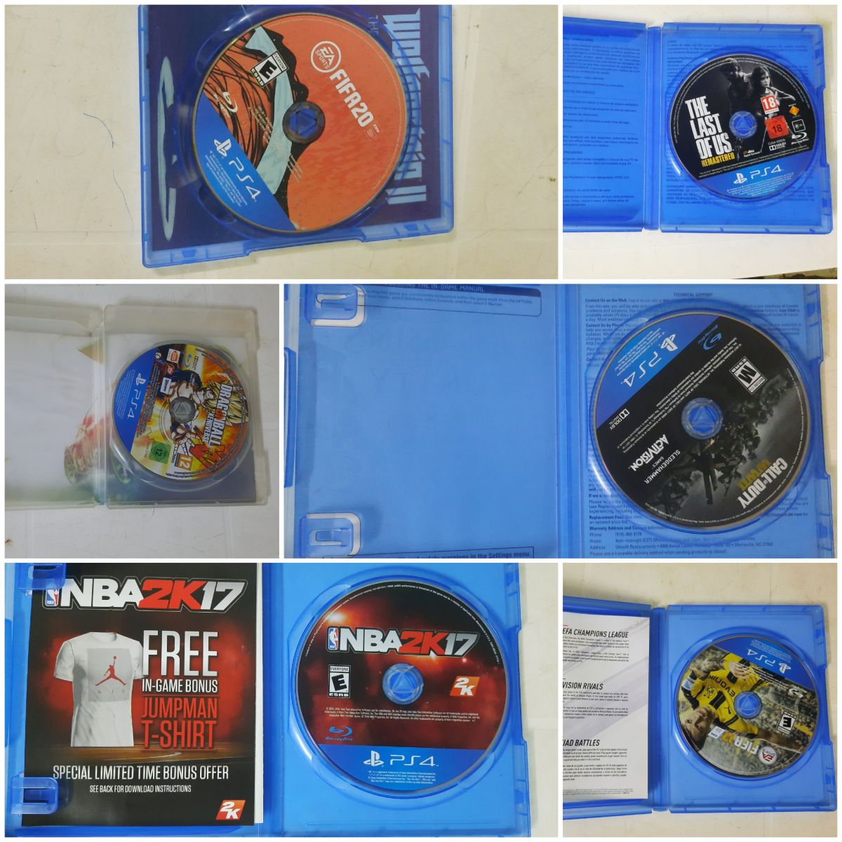 Jeux CD PS4 - Fifa 17, Fifa 20, DB Xenoverse