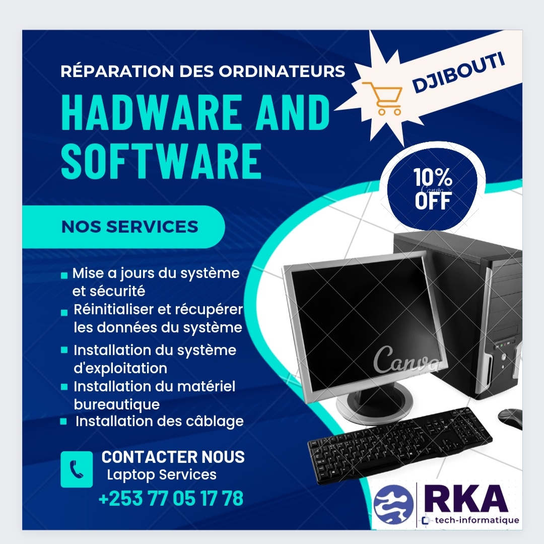 Service de maintenance et installation informatique à Djibouti