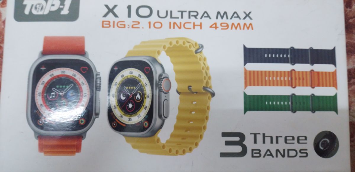 Montre connectée Smart Watch Ultra 49mm avec mesure de rythme cardiaque, pression artérielle et taux de O2 en temps réel