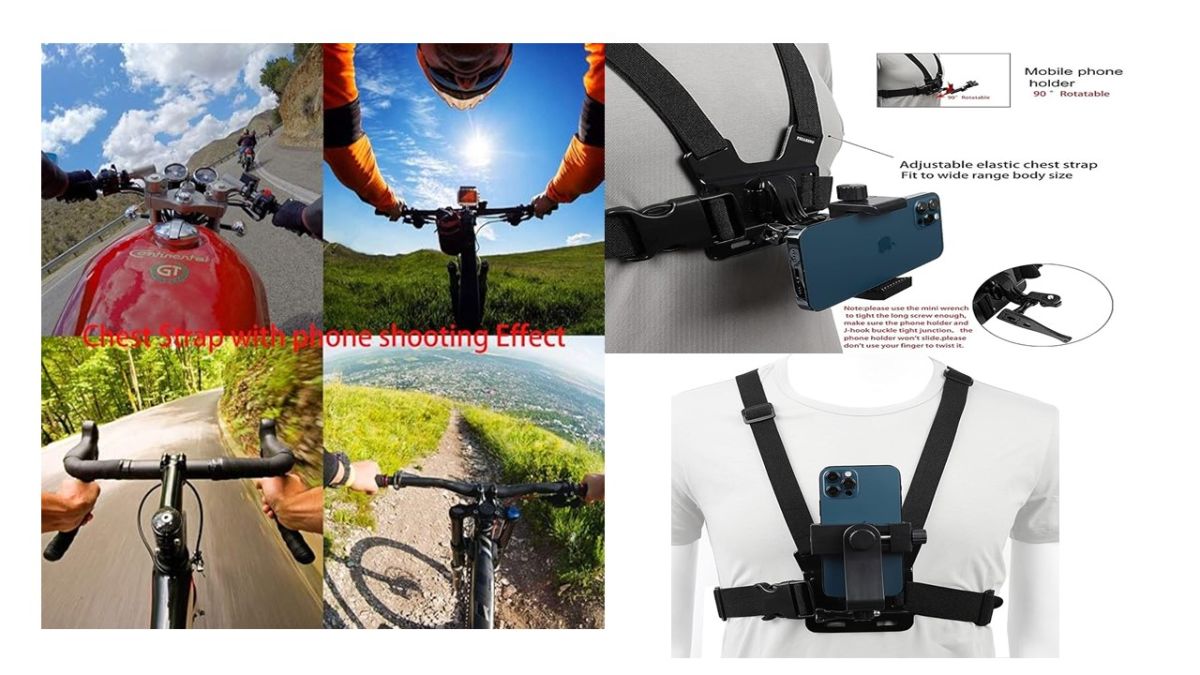 PellKing - Support de sangle pour téléphone portable et caméra d\'action