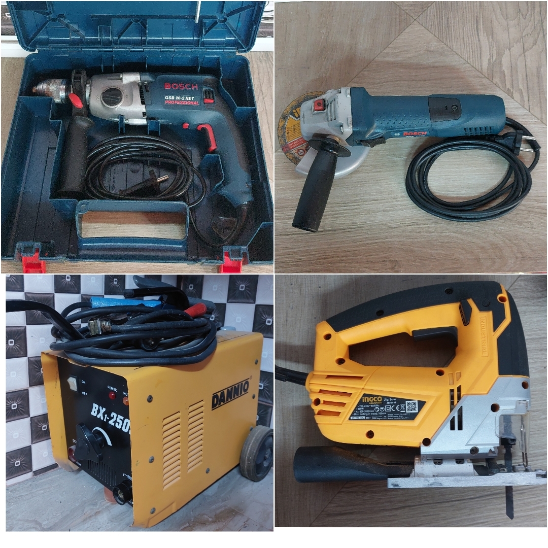 Outils électriques professionnels Bosch - Perceuse, meuleuse, poste à souder, scie sauteuse - Comme neufs !