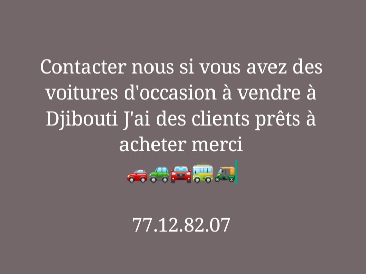 Service Automobile à Djibouti - Cherche voitures d\'occasion