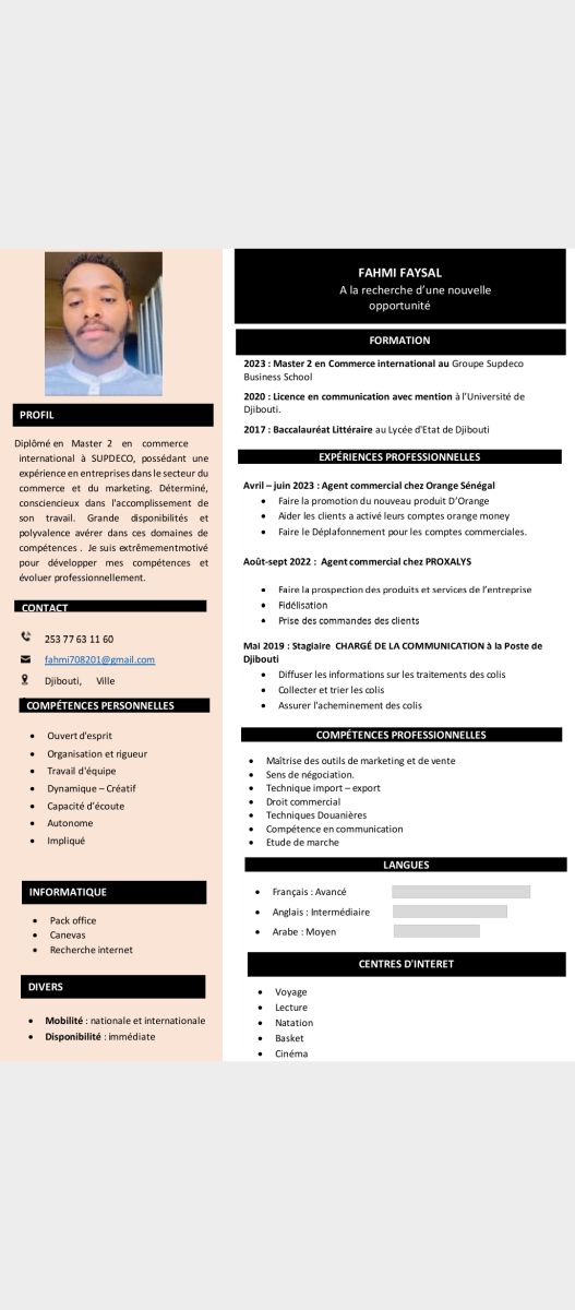 Candidat(e) disponible pour un entretien - Parcours et motivations à discuter