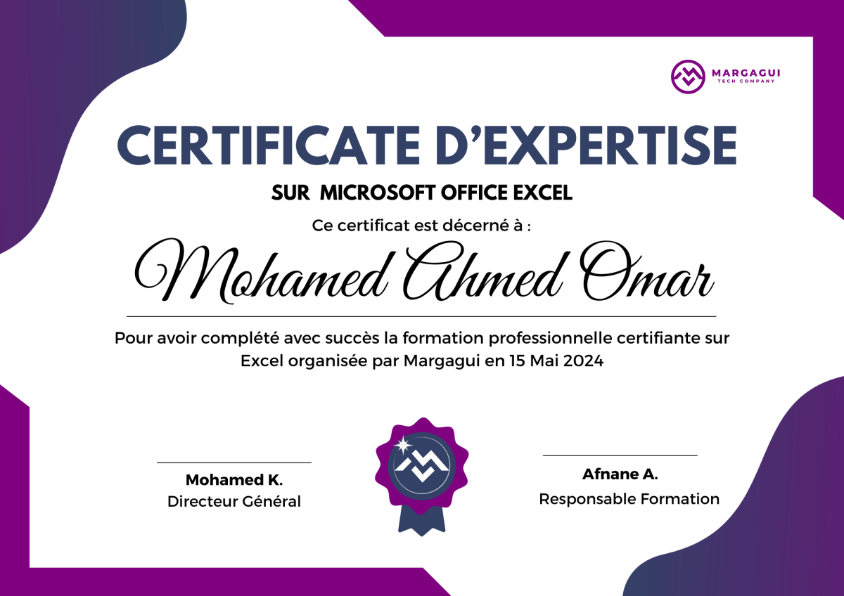 Formation Professionnelle Excel - Certificat d\'Expertise en 3 mois