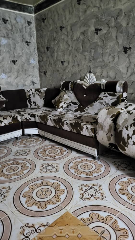 Salon en bon état avec accessoires inclus