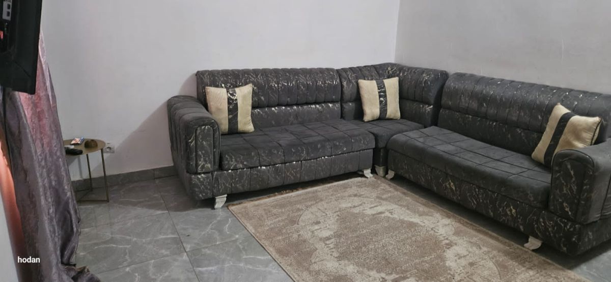 Fauteuil convertible express en velours côtelé vert - Couchage à lattes
