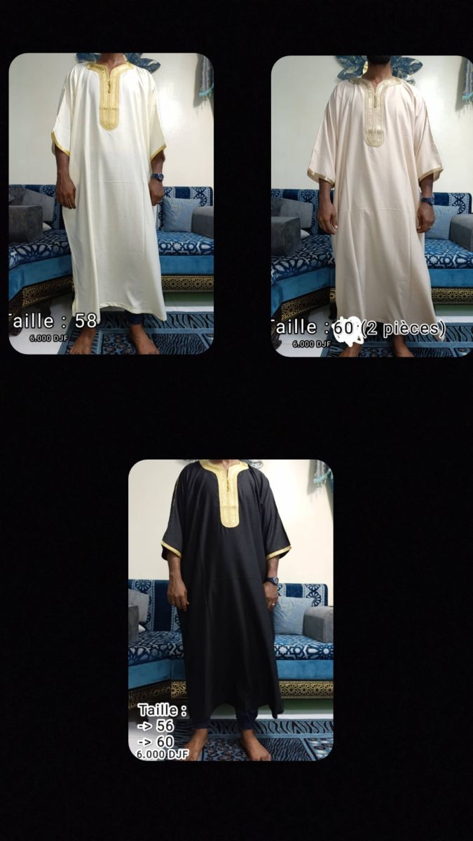 Tenues marocaines pour l\'Eïd, toutes tailles et couleurs