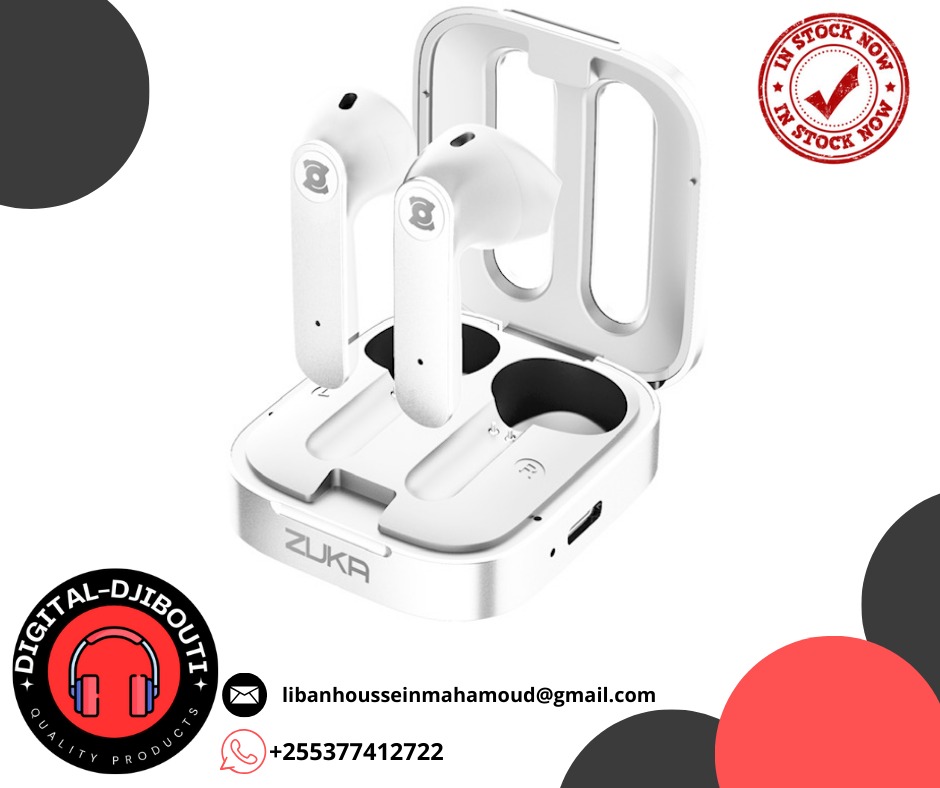 Écouteurs sans fil Zuka de haute qualité chez Digital Djibouti
